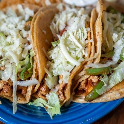 Shredded Chicken Taco.