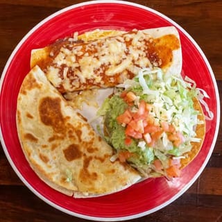 Bean Burrito, Chalupa, and Cheese Quesadilla