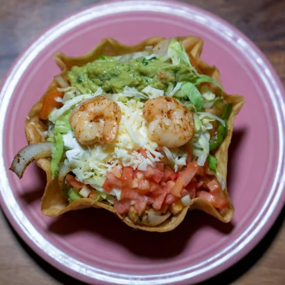 Shrimp Taco Salad.